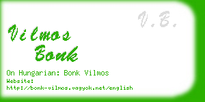 vilmos bonk business card